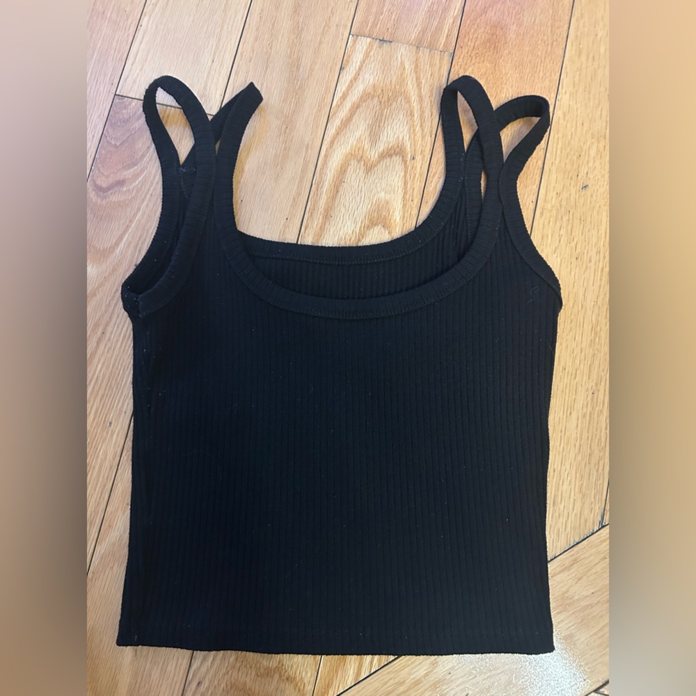 🌹5 for $50🌹Black Ribbed Tank Top